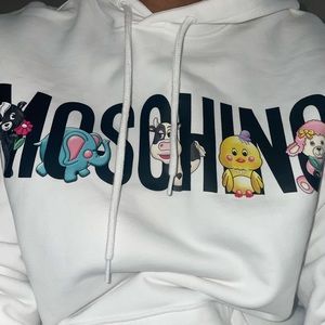 Moschino White pullover hoodie